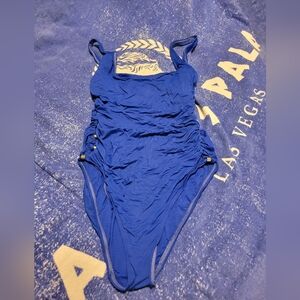 Size 16 Royal Blue Carmen Marcvalvo One Piece Bathing Suit